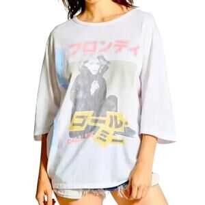 Recycled Karma Blondie Call Me 3/4 Sleeve Tee, Size M, New without Tag